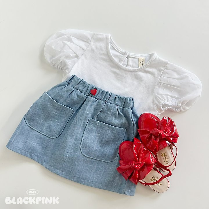 Black Pink - Korean Children Fashion - #fashionkids - Pocket Denim Skort - 9