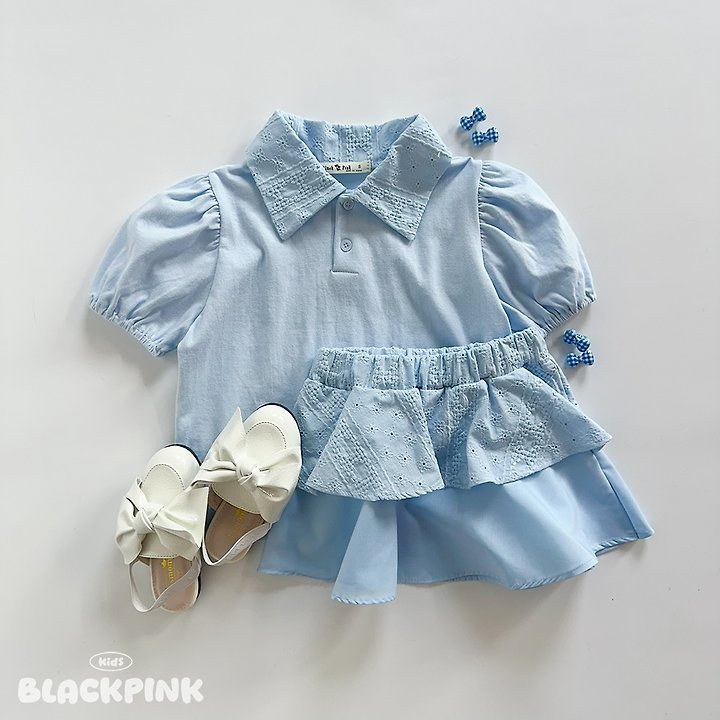 Black Pink - Korean Children Fashion - #fashionkids - Lovely Lace Set-Up - 8