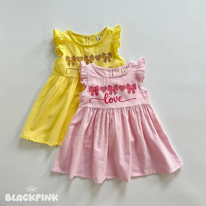 Black Pink - Korean Children Fashion - #fashionkids - Heartchu Wing One-piece