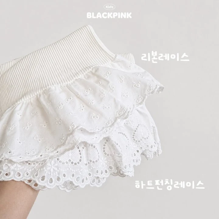 Black Pink - Korean Children Fashion - #fashionkids - Layered Lace Sleeveless Top - 12