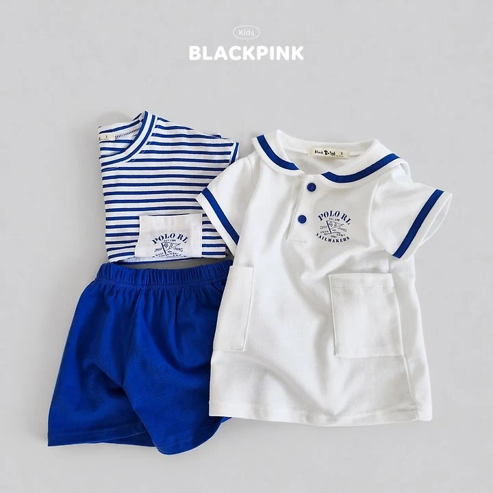 Black Pink - Korean Children Fashion - #fashionkids - Marine One-piece - 6