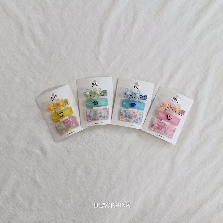 Black Pink - Korean Children Fashion - #kidsshorts - Tiffany Set (set of 3) - 3