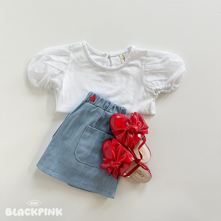 Black Pink - Korean Children Fashion - #kidsshorts - Pocket Denim Skort - 10