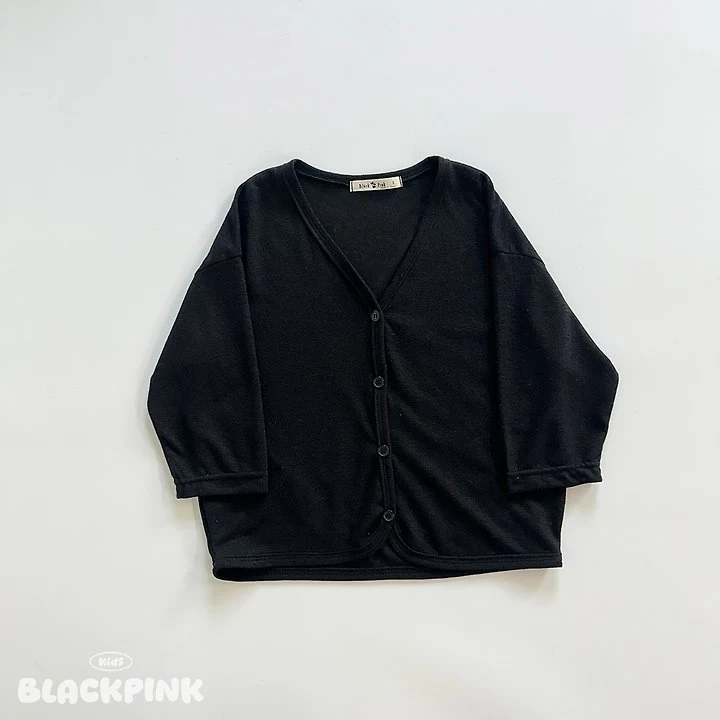 Black Pink - Korean Children Fashion - #kidsshorts - Linen Light Cardigan - 8