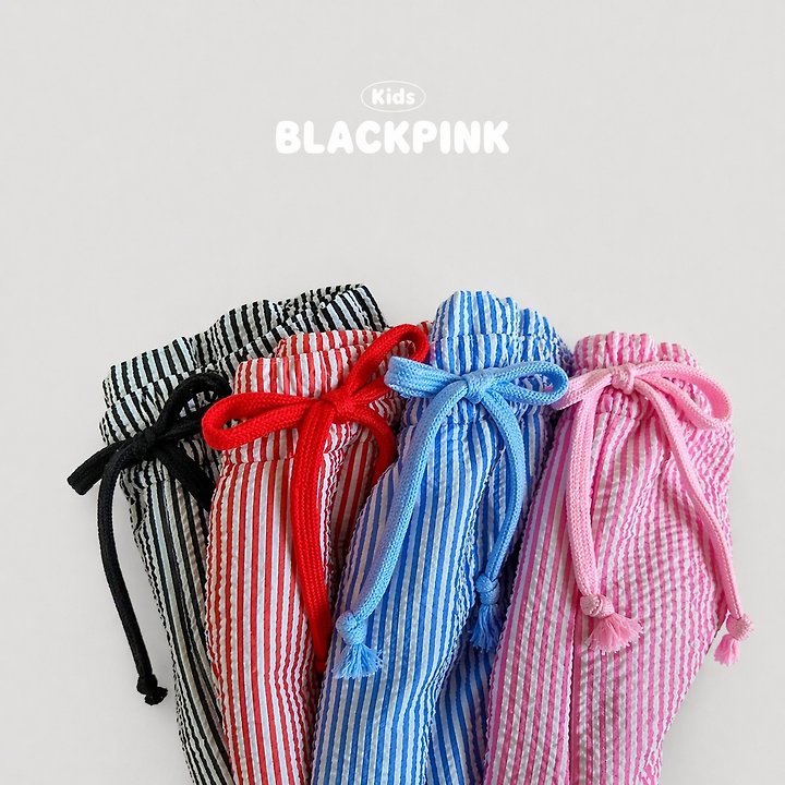 Black Pink - Korean Children Fashion - #kidsshorts - Embossed Stripe Shorts - 3