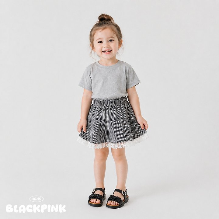 Black Pink - Korean Children Fashion - #kidsshorts - SUMMER Short Sleeve Tee - 10