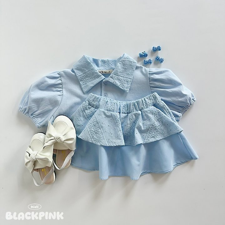 Black Pink - Korean Children Fashion - #kidsshorts - Lovely Lace Set-Up - 9