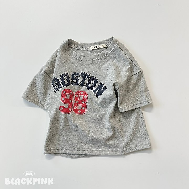 Black Pink - Korean Children Fashion - #kidsshorts - 98 Single Tee - 8