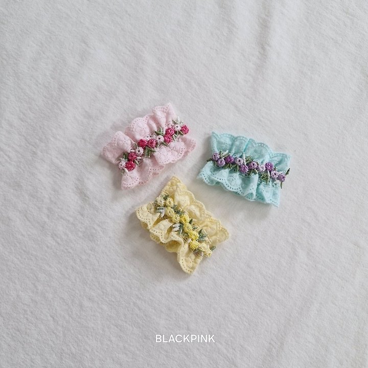 Black Pink - Korean Children Fashion - #kidsstore - Frill Lace Pin - 7