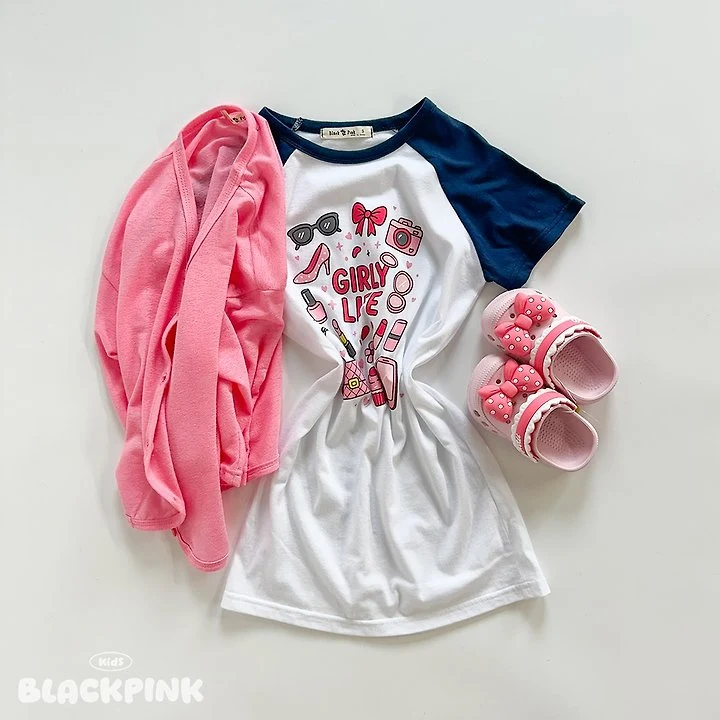 Black Pink - Korean Children Fashion - #kidsstore - Girl Life One-piece - 8