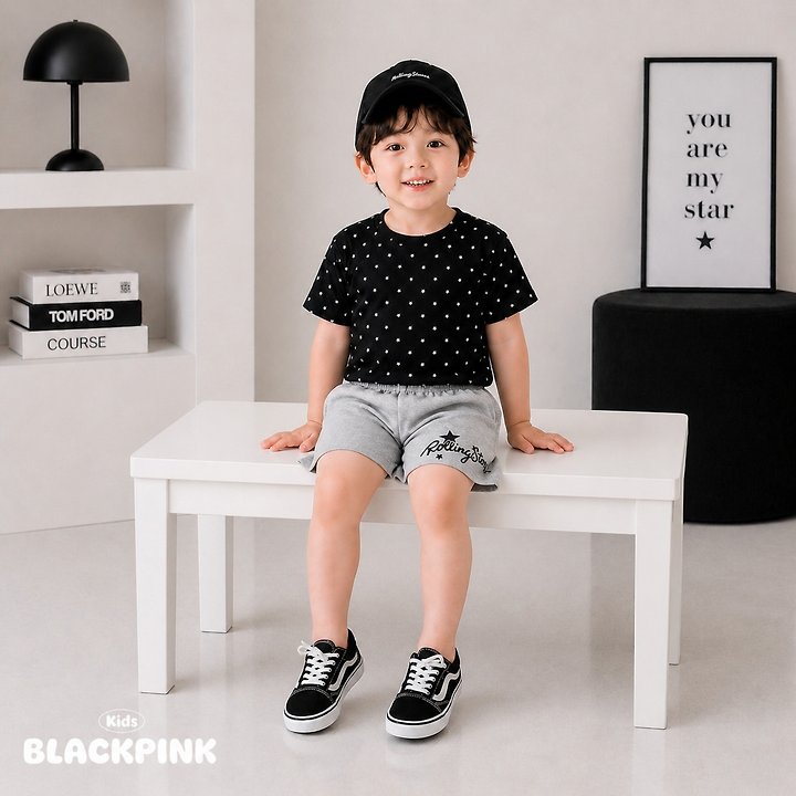 Black Pink - Korean Children Fashion - #kidsstore - Little Star Set-Up - 5