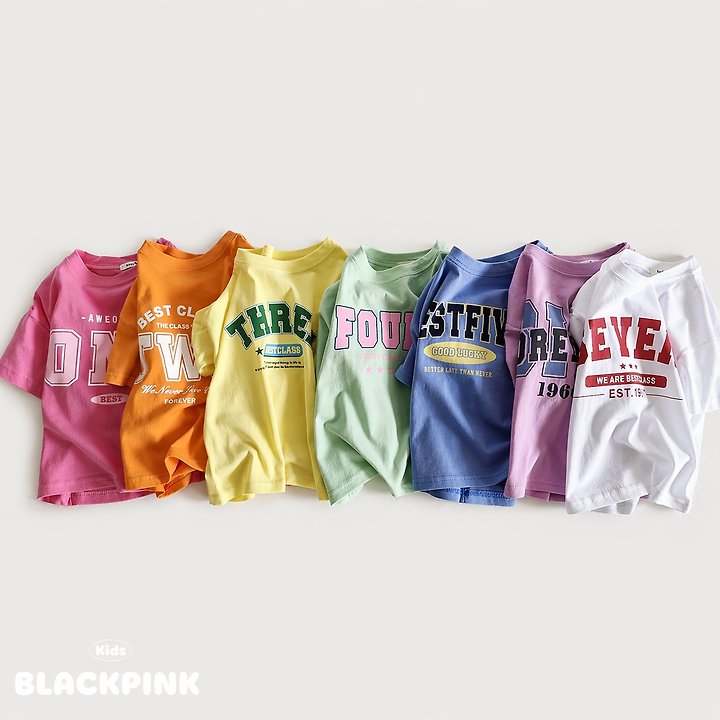 Black Pink - Korean Children Fashion - #kidsstore - 7 Days Short Sleeve Tee - 3