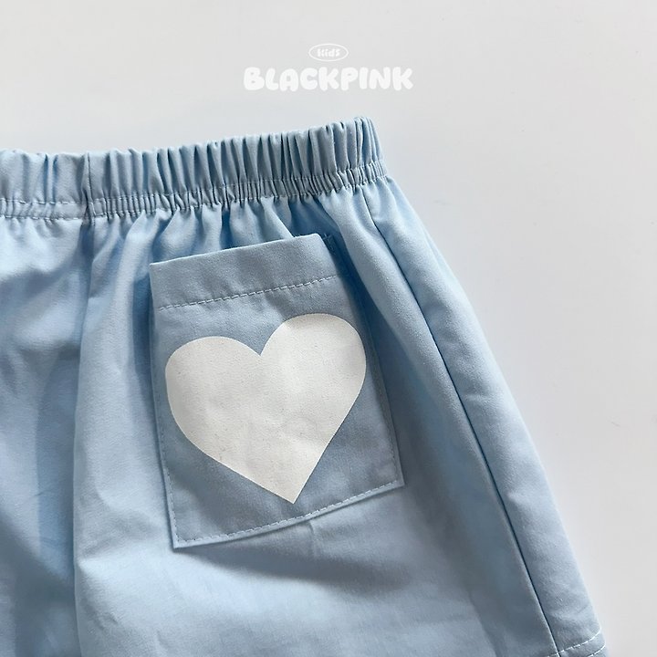 Black Pink - Korean Children Fashion - #kidsstore - Heart Denim Shorts - 5