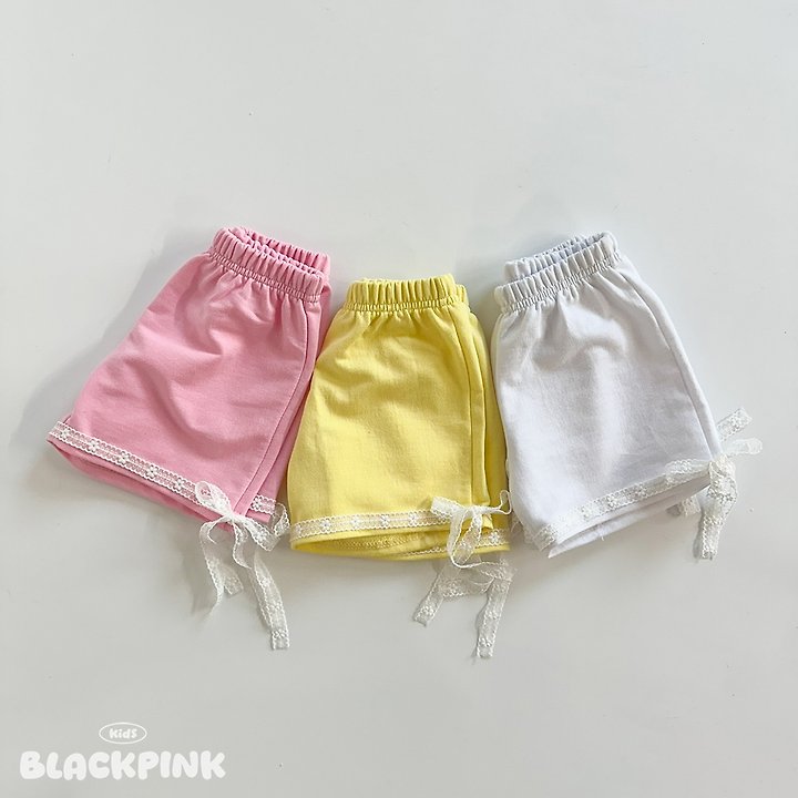 Black Pink - Korean Children Fashion - #kidsstore - Candy Lace Shorts - 2