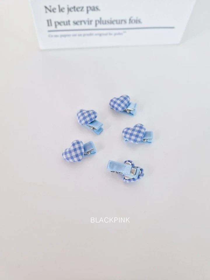 Black Pink - Korean Children Fashion - #kidzfashiontrend - Mini Heart Bean Set - 12