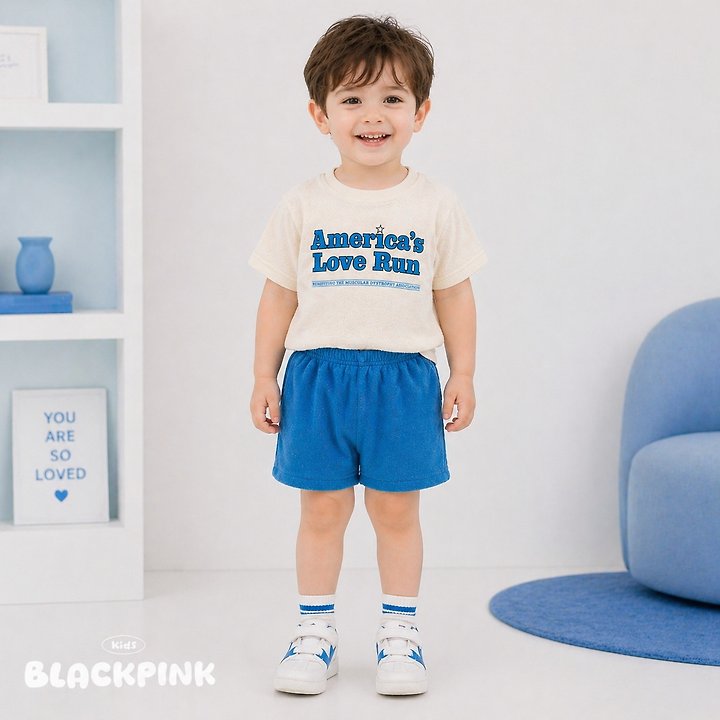 Black Pink - Korean Children Fashion - #kidzfashiontrend - Love Run Terry Set-Up - 11