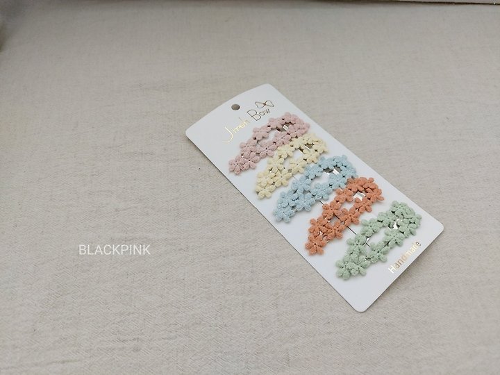 Black Pink - Korean Children Fashion - #kidzfashiontrend - Flower Snap Hairpin