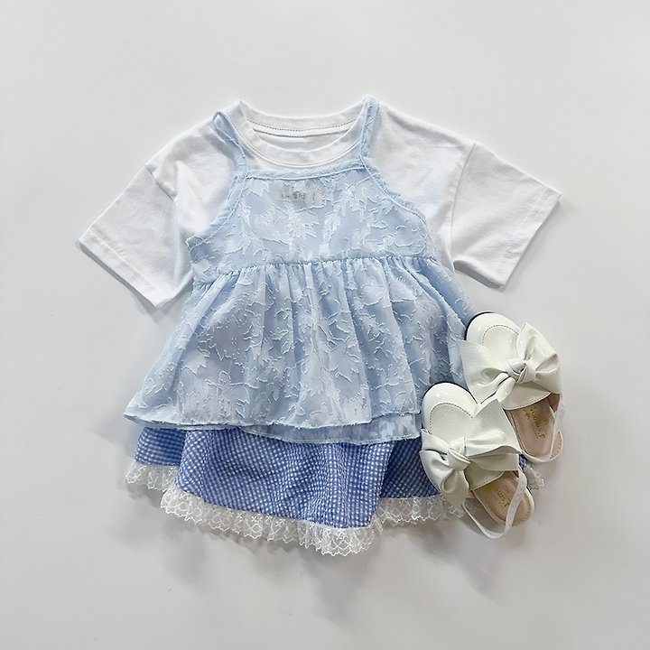 Black Pink - Korean Children Fashion - #kidzfashiontrend - Check Lace Skirt - 6