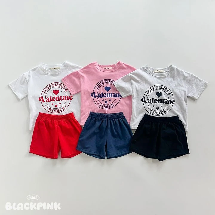 Black Pink - Korean Children Fashion - #kidzfashiontrend - Valentine Heart Set-Up - 3