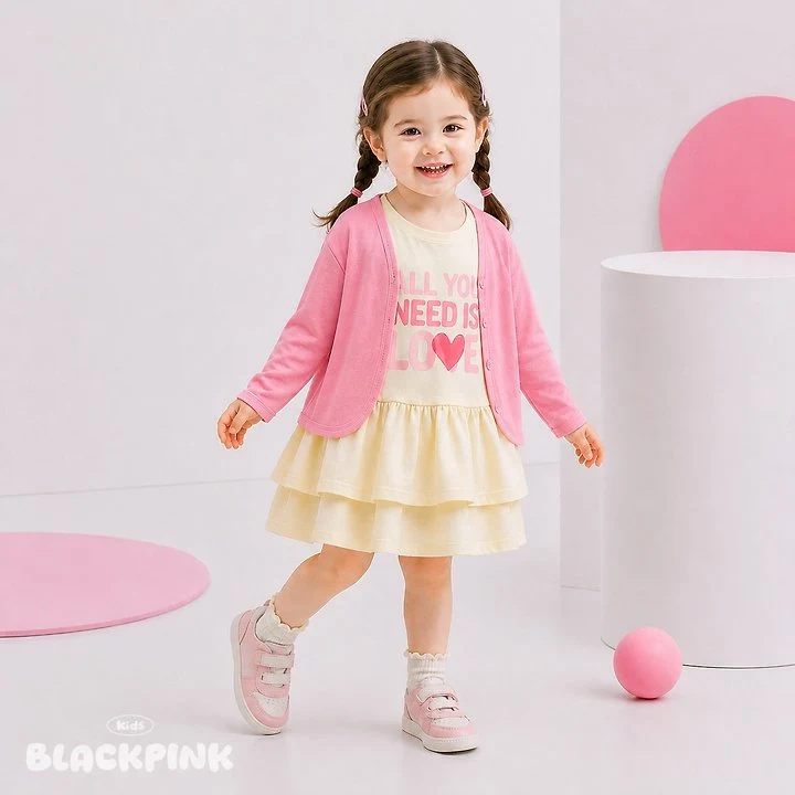 Black Pink - Korean Children Fashion - #littlefashionista - Linen Light Cardigan - 12