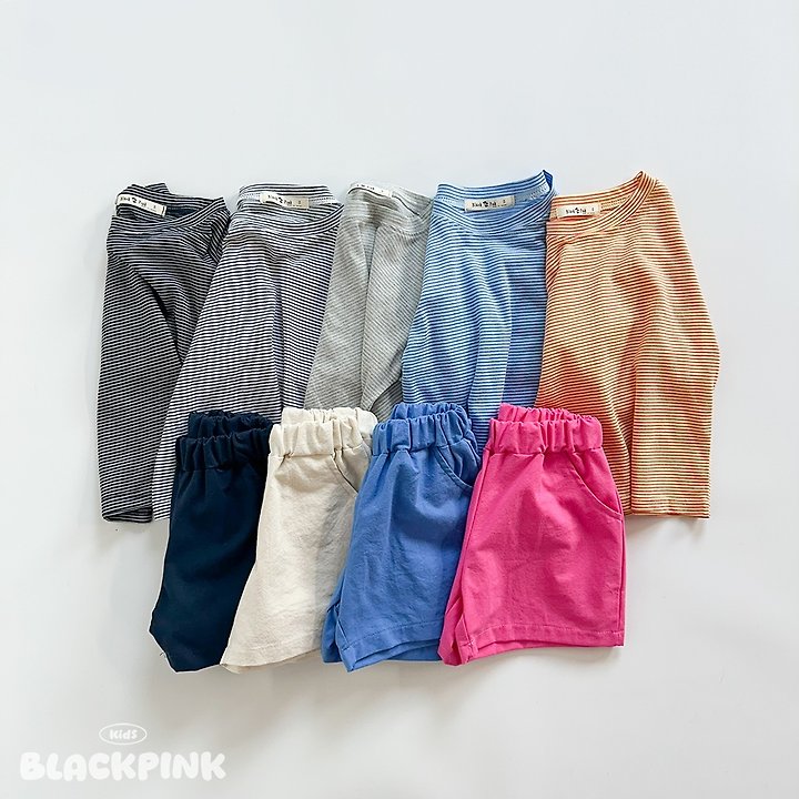 Black Pink - Korean Children Fashion - #littlefashionista - Summer Stripe Short Sleeve Tee - 2
