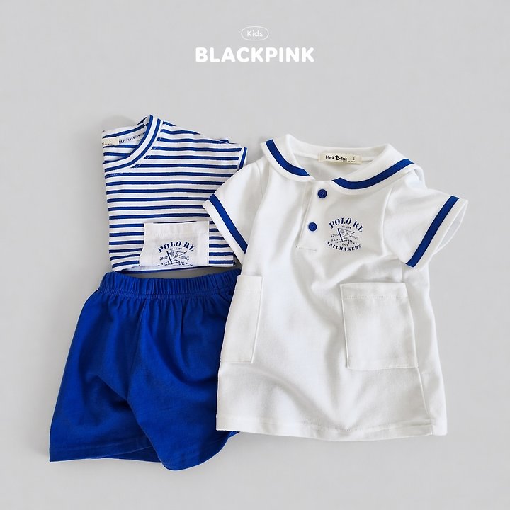 Black Pink - Korean Children Fashion - #littlefashionista - Marine Set-Up - 10