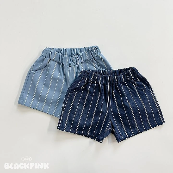 Black Pink - Korean Children Fashion - #littlefashionista - Cony Denim Shorts