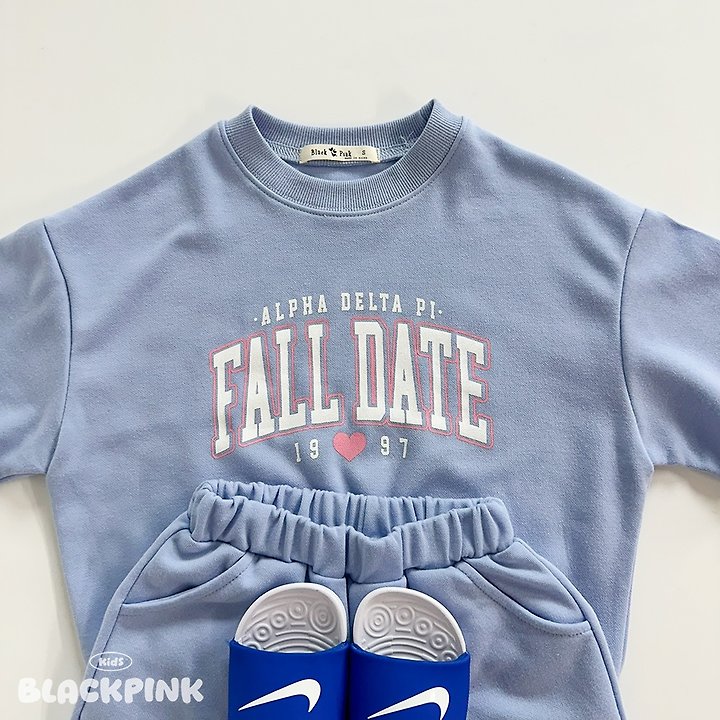 Black Pink - Korean Children Fashion - #magicofchildhood - DATE Short Sleeve Sweatshirt - 10
