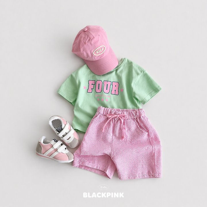 Black Pink - Korean Children Fashion - #magicofchildhood - 7 Days Short Sleeve Tee - 7