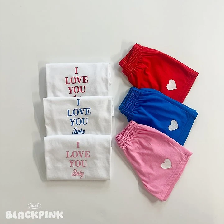 Black Pink - Korean Children Fashion - #littlefashionista - Summer Love You Set-Up - 4
