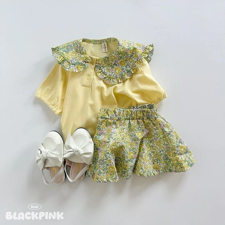 Black Pink - Korean Children Fashion - #magicofchildhood - Petit Flower Set-Up - 8