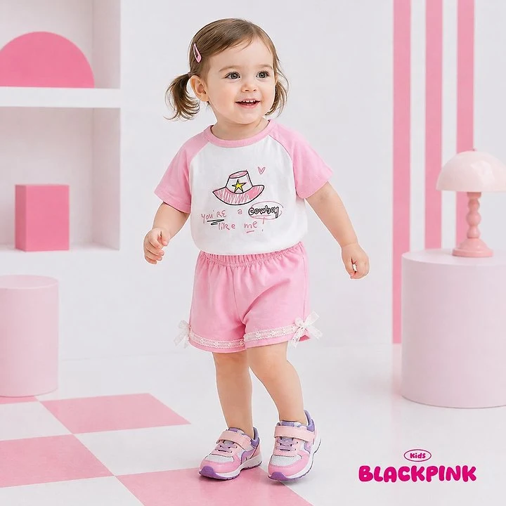 Black Pink - Korean Children Fashion - #magicofchildhood - Cowboy Raglan Tee - 7