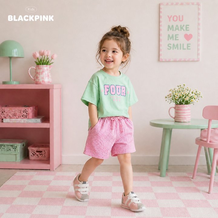 Black Pink - Korean Children Fashion - #minifashionista - Embossed Stripe Shorts - 9