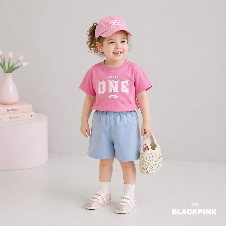 Black Pink - Korean Children Fashion - #minifashionista - 7 Days Short Sleeve Tee - 8