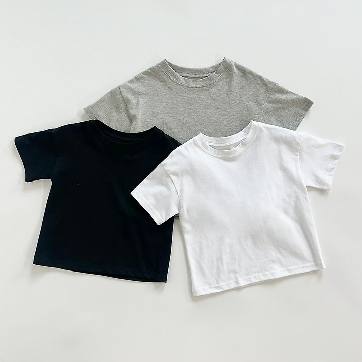 Black Pink - Korean Children Fashion - #minifashionista - SUMMER Short Sleeve Tee - 2