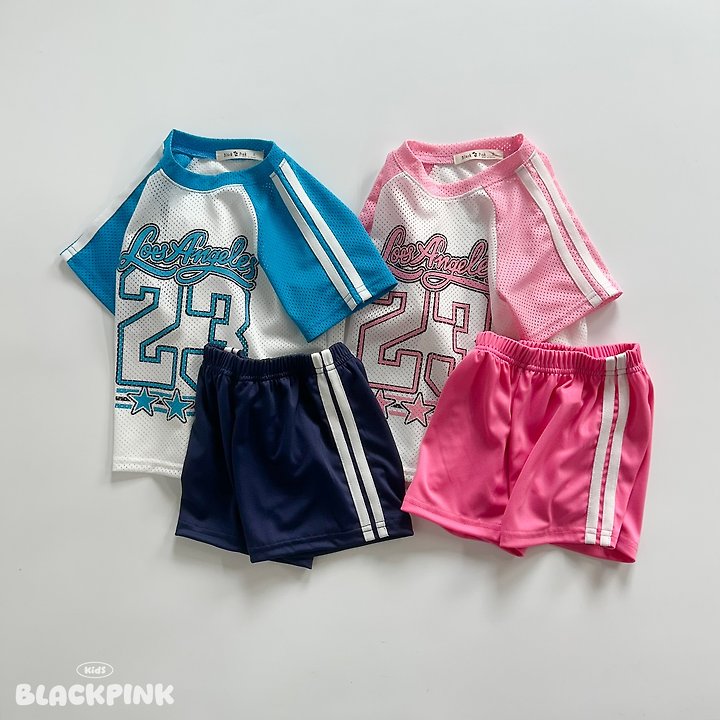 Black Pink - Korean Children Fashion - #minifashionista - 23 Mesh Set-Up