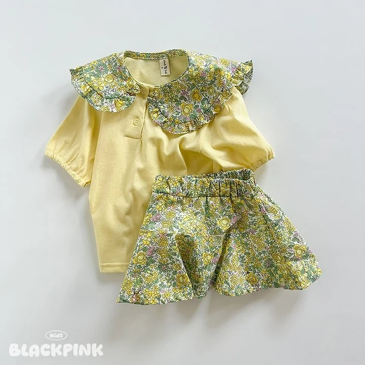 Black Pink - Korean Children Fashion - #minifashionista - Petit Flower Set-Up - 9