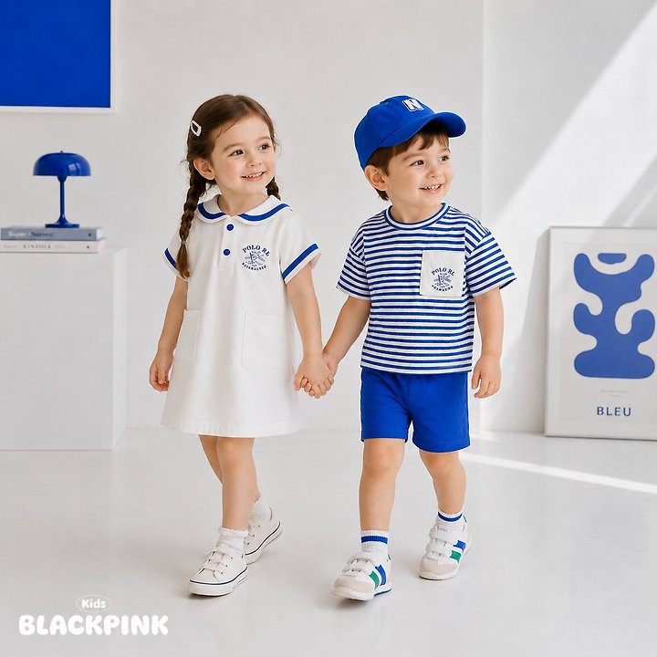 Black Pink - Korean Children Fashion - #minifashionista - Marine Set-Up - 12