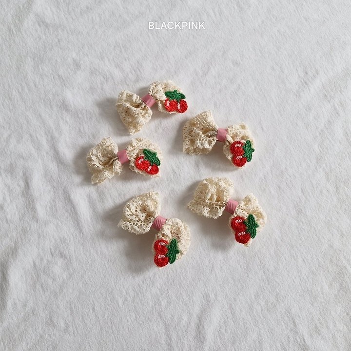 Black Pink - Korean Children Fashion - #prettylittlegirls - Cherry Patch Claw Clip - 5