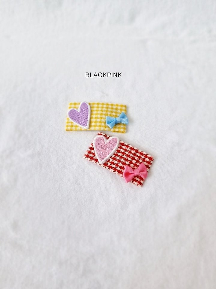 Black Pink - Korean Children Fashion - #prettylittlegirls - Heart Embroidery Ribbon Set - 11