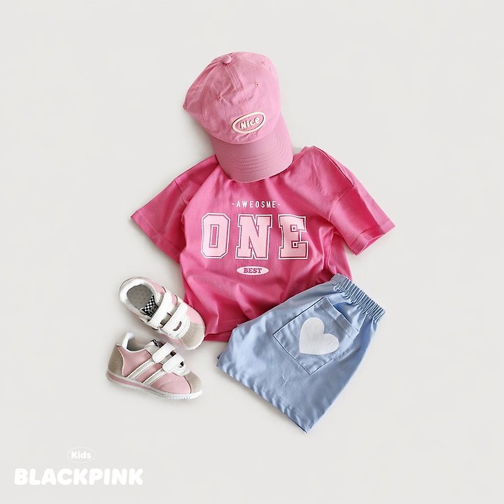 Black Pink - Korean Children Fashion - #prettylittlegirls - 7 Days Short Sleeve Tee - 9