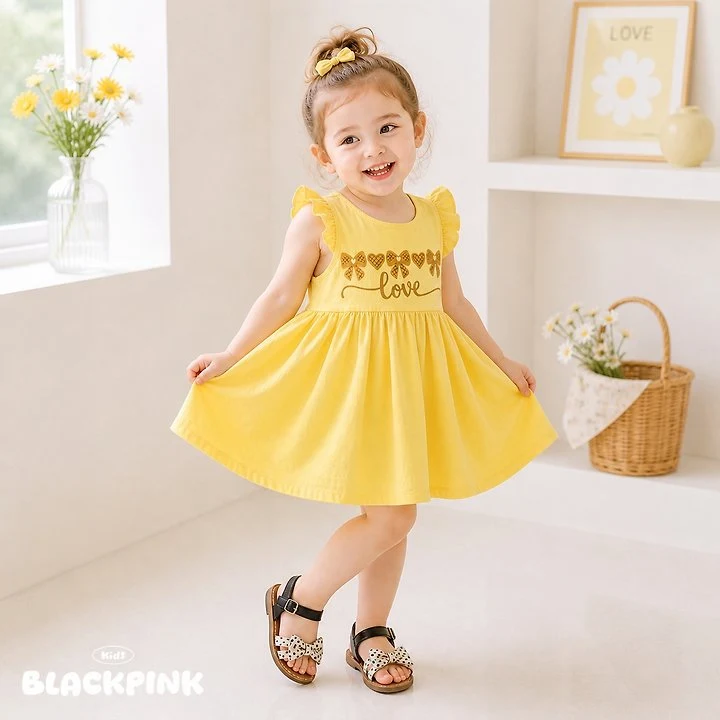 Black Pink - Korean Children Fashion - #prettylittlegirls - Heartchu Wing One-piece - 9