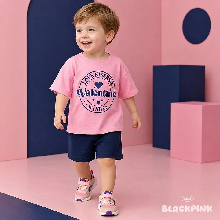 Black Pink - Korean Children Fashion - #prettylittlegirls - Valentine Heart Set-Up - 8