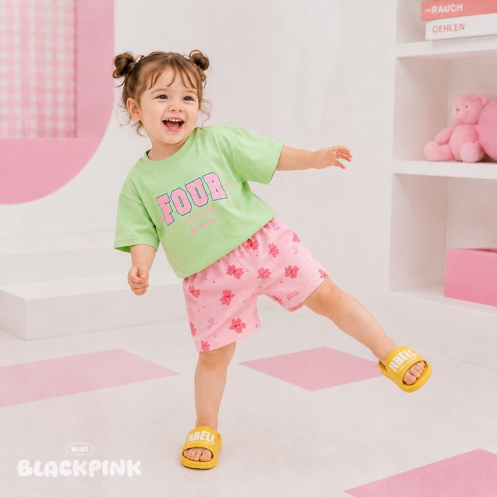 Black Pink - Korean Children Fashion - #prettylittlegirls - Cotton Candy Bear Shorts - 5