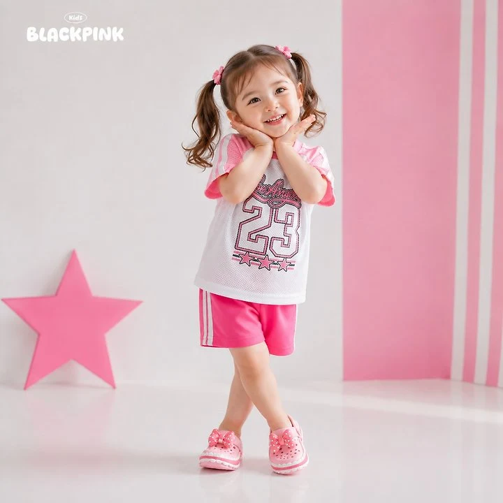 Black Pink - Korean Children Fashion - #stylishchildhood - 23 Mesh Set-Up - 5