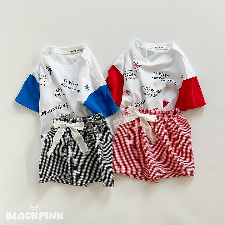 Black Pink - Korean Children Fashion - #stylishchildhood - Lace Check Shorts - 9