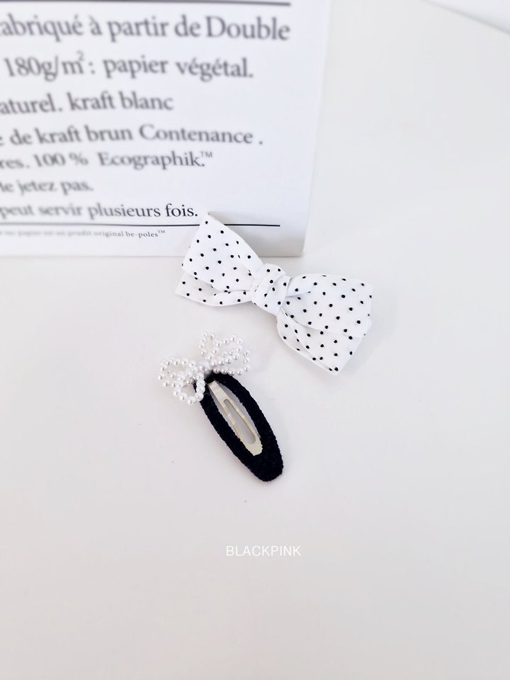 Black Pink - Korean Children Fashion - #todddlerfashion - Pearl Dot Set (set of 2) - 5