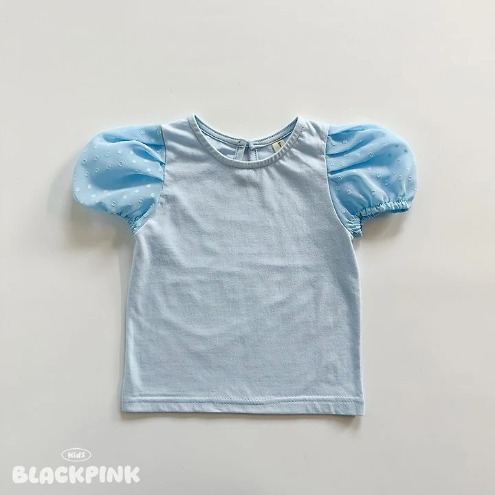 Black Pink - Korean Children Fashion - #todddlerfashion - Chiffon Puff Tee - 3