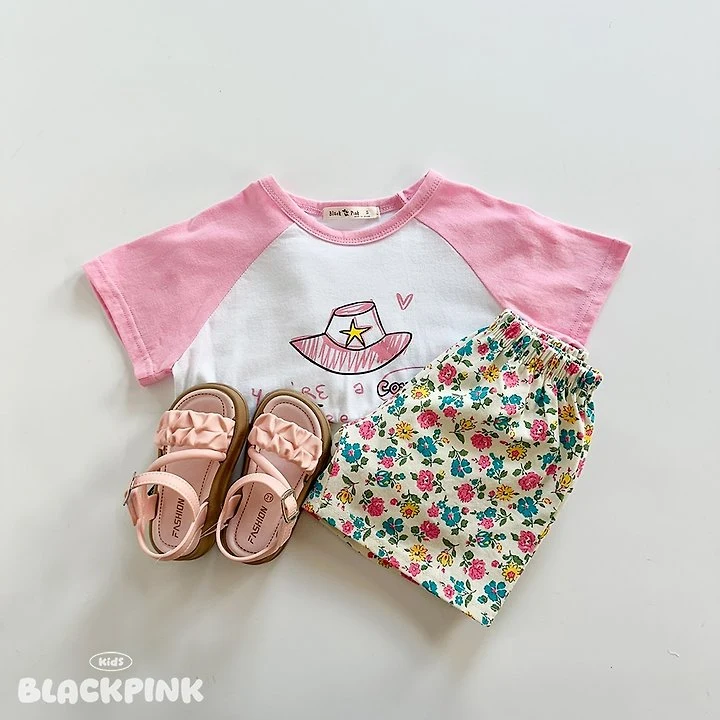 Black Pink - Korean Children Fashion - #todddlerfashion - Cowboy Raglan Tee - 10