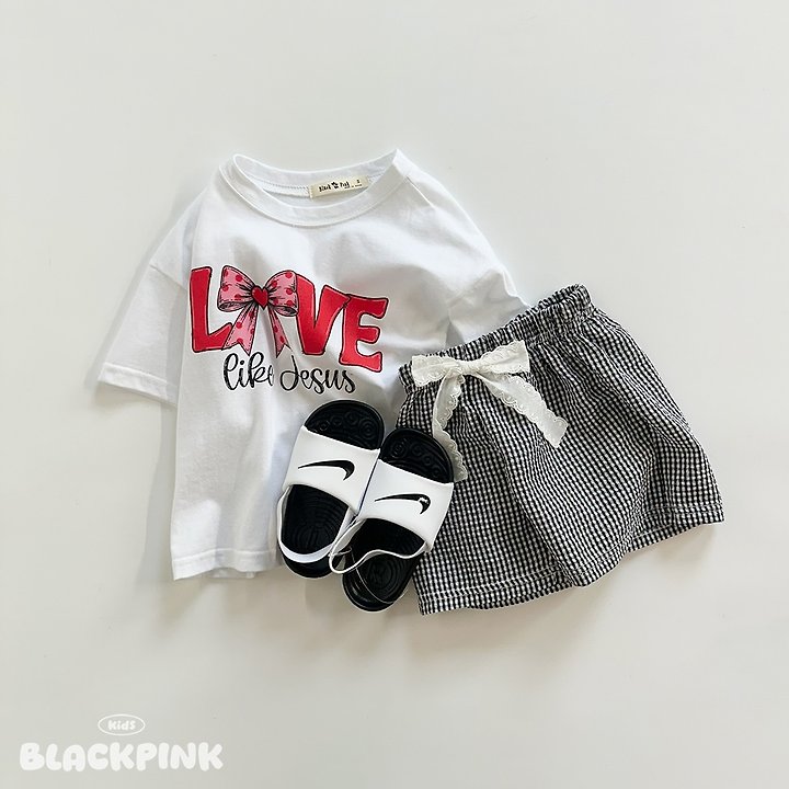Black Pink - Korean Children Fashion - #todddlerfashion - Lace Check Shorts - 7